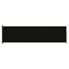 Greatstore Zatahovací boční markýza 140 x 500 cm černá
