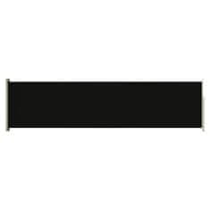 Greatstore Zatahovací boční markýza/zástěna na terasu 160x600 cm černá