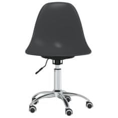Vidaxl Otočná kancelářská židle, světle šedá, PP