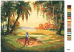 ZUTY Malování podle čísel - GOLFISTA PATUJÍCÍ Z BUNKERU (D. RUSTY RUST) 40x50 cm vypnuté plátno na rám