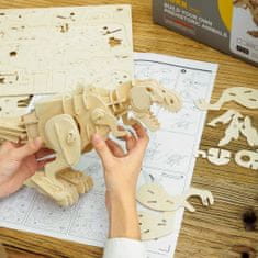 Robotime Rokr 3D dřevěné puzzle Chodící T-Rex 85 dílků