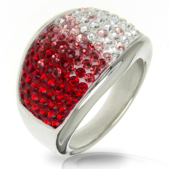Levien Ocelový prsten GRADATION - RED