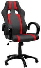 Hawaj Kancelářská židle červeno-černé s pruhy