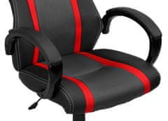Hawaj Kancelářská židle červeno-černé s pruhy