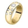 Luxusní pozlacený prsten s krystaly Poetica SAUZ380 (Obvod 52 mm)