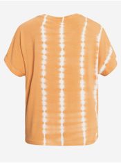 Roxy Bílo-oranžové dámské vzorované tričko Roxy S