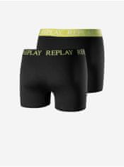 Replay Sada dvou pánských boxerek v černé barvě Replay S