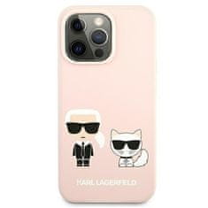 Karl Lagerfeld KLHMP13LSSKCI hard silikonové pouzdro iPhone 13 /13 Pro 6.1" light pink Silicone Karl & Choupette Magsafe