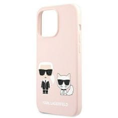 Karl Lagerfeld KLHMP13XSSKCI hard silikonové pouzdro iPhone 13 Pro MAX 6.7" light pink Silicone Karl & Choupette Magsafe