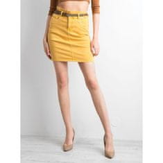 Factoryprice Dámská sukně vypasovaná džínová SLIM žlutá JMP-SD-F6678.77P_317346 34