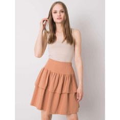 FANCY Dámská sukně s volánky JENNY mini hnědá FA-SD-7036.49_364004 Univerzální