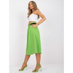 ITALY MODA Dámská sukně s elastickým pasem midi trapézová VIA světle zelená DHJ-SD-13169.58P_386063 Univerzální