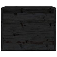 Vidaxl Nástěnná skříňka černá 45 x 30 x 35 cm masivní borové dřevo