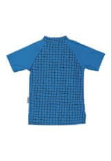 Sterntaler plavky tričko krátký rukáv chlapecké UV 50+ modrá kostka s krokodýlem 2502151, 74/80