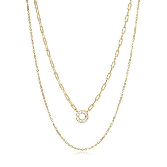 Viceroy Dvojitý pozlacený náhrdelník Elegant 13037C100-36