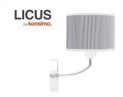 Konsimo Nástěnná lampa tmavě modrá / bílá LICUS 
