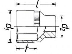 Hazet Sada kovaných vnitřních nástrčných klíčů 1/2" šestihranné 17 mm 3ks HAZET 903SLg-17/3 - HA191697
