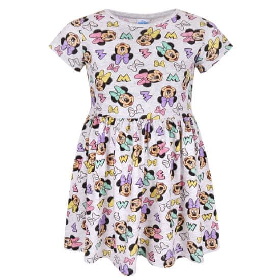 Disney Šedé melanžové šaty s krátkým rukávem Minnie Mouse DISNEY