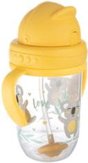 Canpol babies Nevylévací hrneček se slámkou a závažím EXOTIC ANIMALS 270ml žlutý