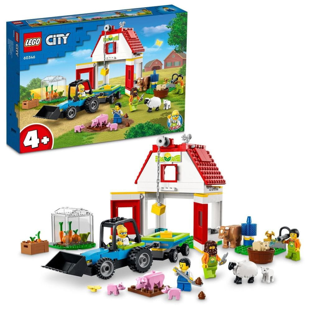 LEGO City 60346 Stodola a zvířátka z farmy - rozbaleno