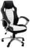Hawaj Kancelářská židle Racing Deluxe bílo-černé
