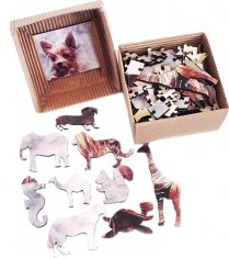 Falixen Dřevěné puzzle Jorkšírský teriér 200 dílků v dárkové krabičce