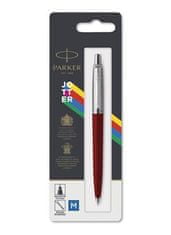 Parker Kuličkové pero "Royal Jotter Originals", modré, 0,7 mm, stříbrný klip, červené tělo pera