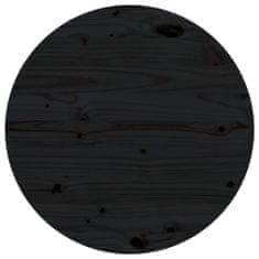Vidaxl Stolní deska černá Ø 60 x 2,5 cm masivní borové dřevo