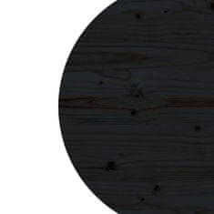 Vidaxl Stolní deska černá Ø 60 x 2,5 cm masivní borové dřevo
