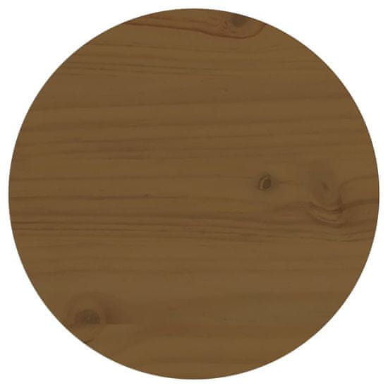 Greatstore Stolní deska hnědá Ø 30 x 2,5 cm masivní borové dřevo