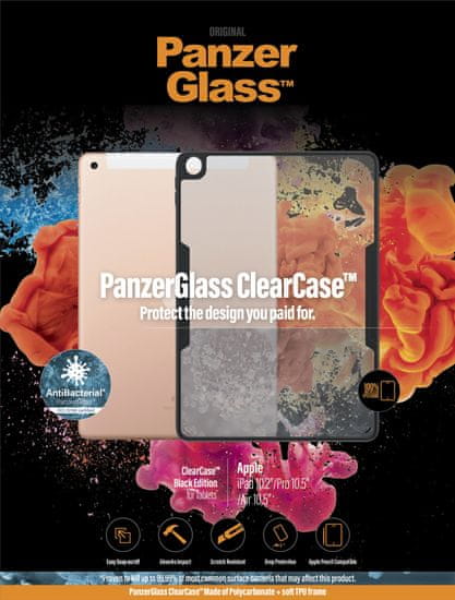 PanzerGlass ochranný kryt ClearCase Black Edition pro Apple iPad 10.2”/Pro/Air 10.5”, černá