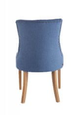 BHM Germany Jídelní židle Arton (SET 2 ks), modrá / přírodní dřevo