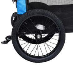 Vidaxl Vozík pro psa za kolo a na běhání 2 v 1 modro-černý