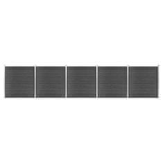 shumee Set plotového dílce WPC 872 x 186 cm černý