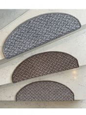 Vopi Nášlapy na schody Toledo šedé půlkruh, samolepící 24x65 půlkruh (rozměr včetně ohybu)