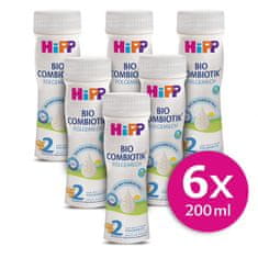 HiPP 2 Bio Combiotik Pokračovací tekutá kojenecká výživa 6x200ml