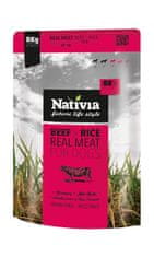 NATIVIA Real Meat - Beef&Rice kompletní krmivo pro psy s čerstvým masem 8 kg