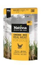 NATIVIA Real Meat - Chicken&Rice kompletní krmivo pro psy s čerstvým masem 8 kg