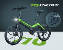 MS ENERGY E-bike i10, black green