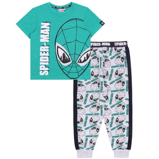 MARVEL Zeleno-šedé chlapecké pyžamo s krátkým rukávem SPIDER-MAN Marvel