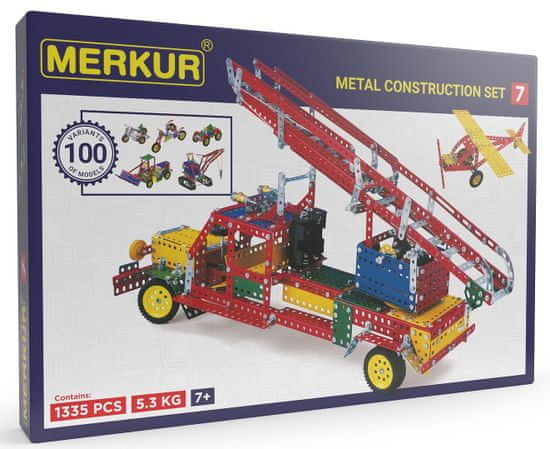 Merkur 7 stavebnice, 1335 dílů, 100 modelů