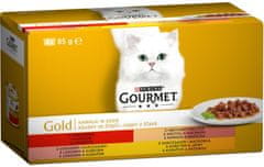 Purina Gourmet Gold cat konz.-kousky ve šťávě Multipack 4 x 85 g