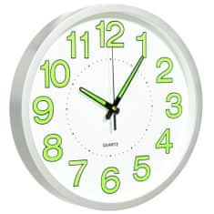 Vidaxl Svítící nástěnné hodiny bílé 30 cm