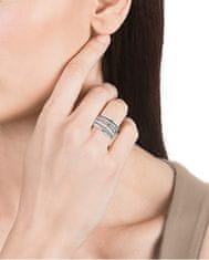Viceroy Výrazný ocelový prsten s kubickými zirkony Chic 75306A01 (Obvod 56 mm)