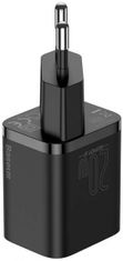 BASEUS Rychlonabíječka do sítě Super Si USB-C PD QC 20W černá - rozbaleno