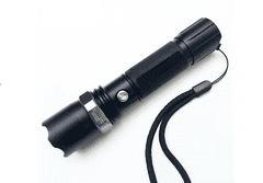 Leventi Ruční dobíjecí kovová svítilna LED SWAT ZOOM + příslušenství