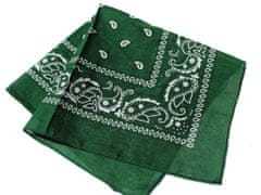 Motohadry.com Šátek Paisley bandana - 43625, tmavě zelená, 55x55 cm