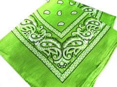 Motohadry.com Šátek Paisley bandana - 43627, světle zelená, 55x55 cm