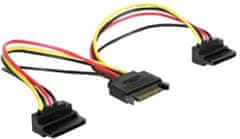 Gembird CABLEXPERT kabel SATA napájecí na 2x SATA 90°, rozdvojka, 15cm