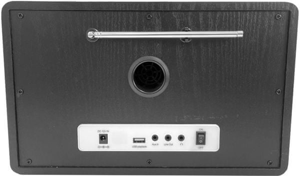 moderný rádioprijímač Maxxo CD03 dab fm tuner automatické vyhľadávanie staníc podsvietený displej stereo reproduktory wifi internetové rádio usb nabíjanie usb prehrávanie cd prehrávač